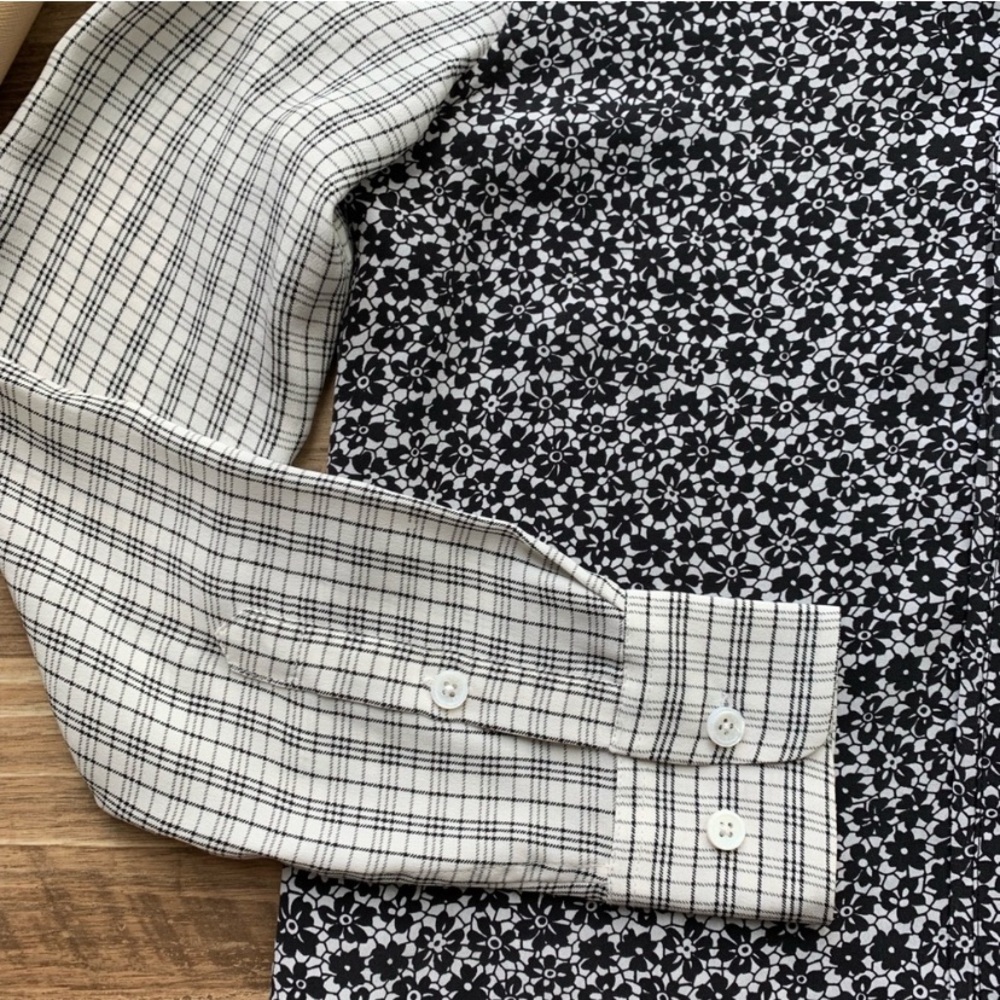 Contrast Pattern Button Down - image 5